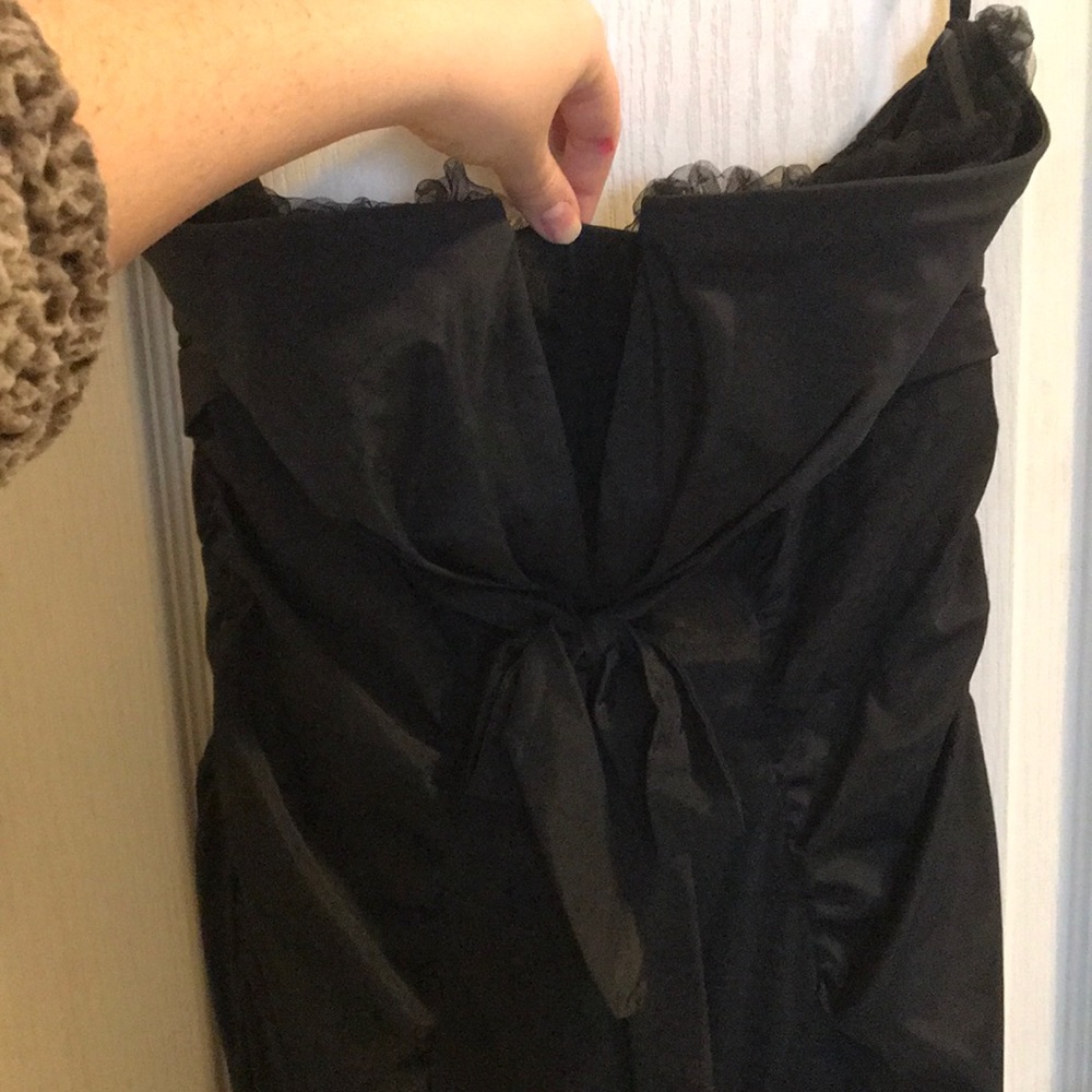 Classic black floor length formal dress